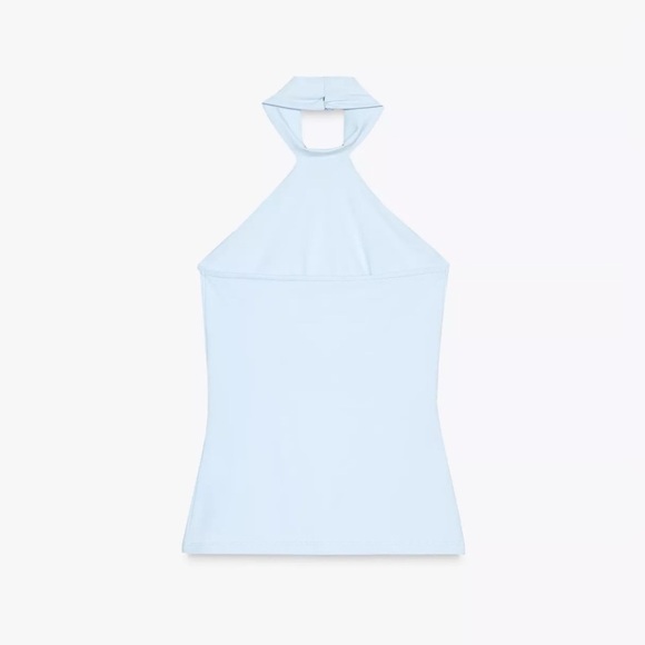 Zara POLYAMIDE HALTER TOP - Picture 5 of 5